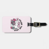 Niedliches Valentinisches Katzendesign - Feline th Gepäckanhänger (Vorderseite horizontal)