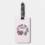 Niedliches Valentinisches Katzendesign - Feline th Gepäckanhänger (Rückseite vertikal)