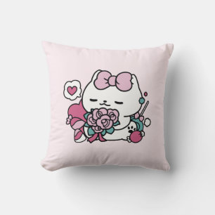 Niedliches Valentinisches Katzendesign - Feline th Kissen