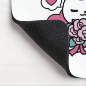 Niedliches Valentinisches Katzendesign - Feline th Mousepad (Ecke)