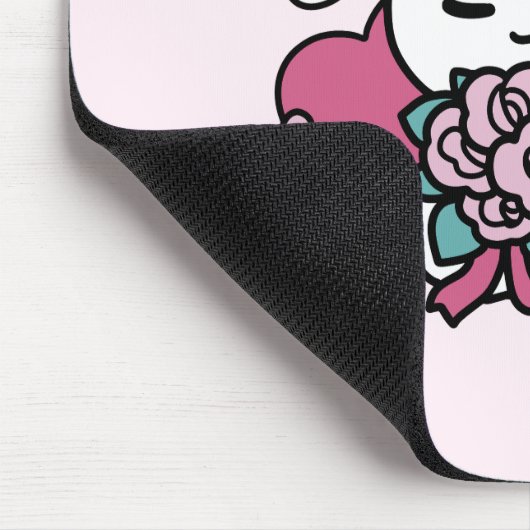 Niedliches Valentinisches Katzendesign - Feline th Mousepad (Ecke)