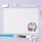 Niedliches Valentinisches Katzendesign - Feline th Seidenpapier (Handwerk)