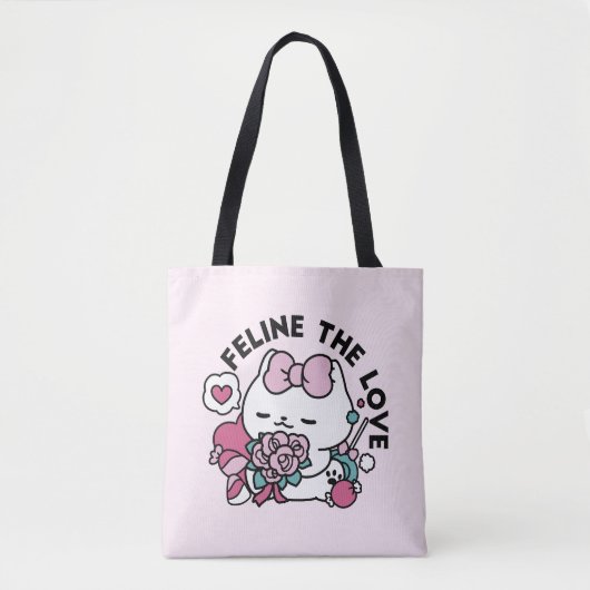 Niedliches Valentinisches Katzendesign - Feline th Tasche (Vorderseite)
