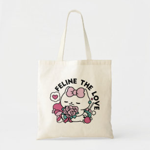 Niedliches Valentinisches Katzendesign - Feline th Tragetasche