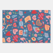 Niedliches Valentinstag Muster Herz und Liebe Geschenkpapier Set (Vorderseite 3)
