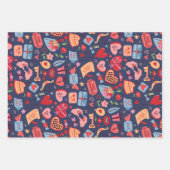 Niedliches Valentinstag Muster Herz und Liebe Geschenkpapier Set (Vorderseite 2)