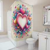 Niedliches Valentintagsherz Duschvorhang (Beispiel)