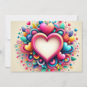 Niedliches Valentintagsherz Feiertagskarte
