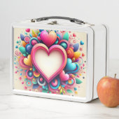 Niedliches Valentintagsherz Metall Brotdose (Beispiel)