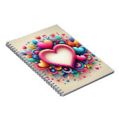 Niedliches Valentintagsherz Notizblock (Rechte Seite)
