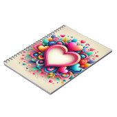 Niedliches Valentintagsherz Notizblock (Linke Seite)