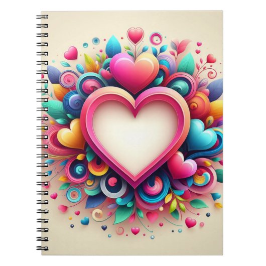 Niedliches Valentintagsherz Notizblock (Vorderseite)