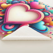 Niedliches Valentintagsherz Sherpadecke (3/4)