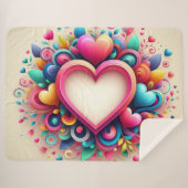 Niedliches Valentintagsherz Sherpadecke (Vorderseite (Horizontal))