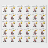 Niedliches Vampir Girl and Spuk Castle Halloween Geschenkpapier (Flach)