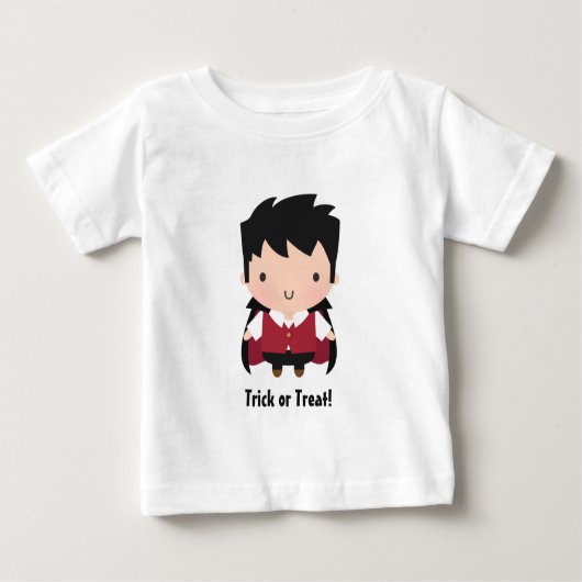 Niedliches Vampire Boy Baby Halloween Outfit Baby T-shirt (Vorderseite)