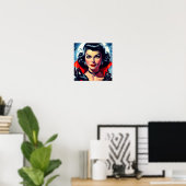 Niedliches Vampire-Button Poster (Heimbüro)
