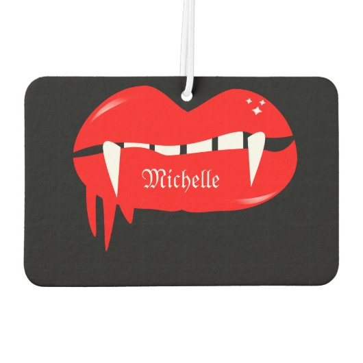 Niedliches Vampire Lip Drilling Halloween Autolufterfrischer (Rückseite)