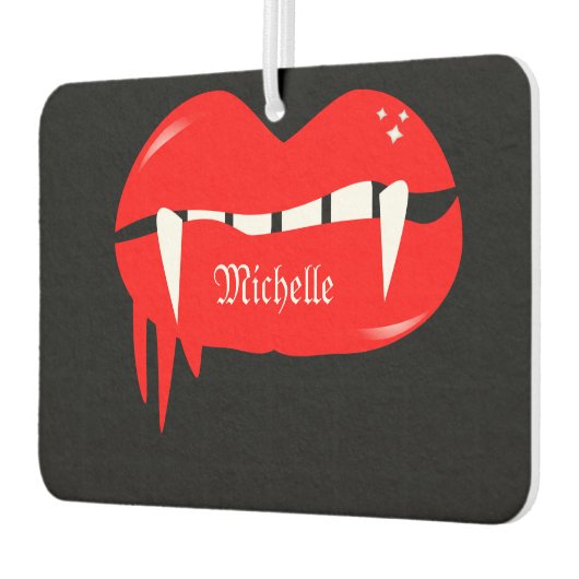 Niedliches Vampire Lip Drilling Halloween Autolufterfrischer (Links)