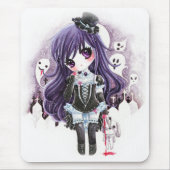 Niedliches Vampiremädchen mit Geistern und Mousepad (Vorne)