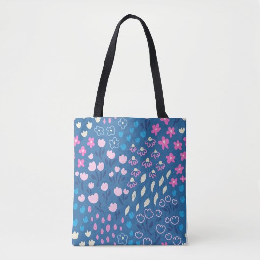 Niedliches Vector Floral Nahtloses Muster Tasche (Vorderseite)