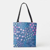 Niedliches Vector Floral Nahtloses Muster Tasche (Rückseite)