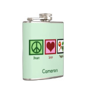 Niedliches Veganes Grün Flachmann (Rechts)