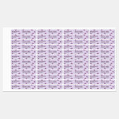 Niedliches Velvet Lila Lippenglanz Minimalistisch Etiketten (Blatt)