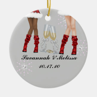 Niedliches verheiratetes; Unser erstes Weihnachten Keramikornament