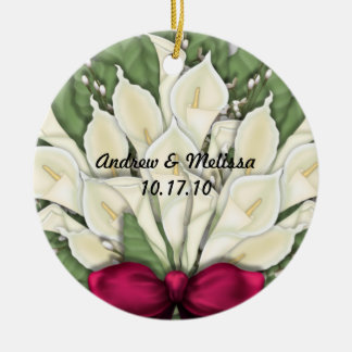 Niedliches verheiratetes unser erstes Weihnachten Keramikornament