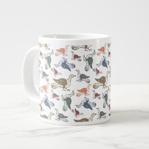 Niedliches verrücktes Vogel-Muster - Jumbo-Tasse
