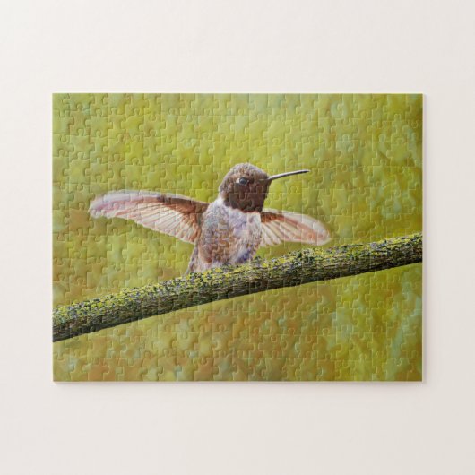 Niedliches vertrautes Hummingbird Art Puzzle (Horizontal)