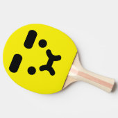 Niedliches, verwirrtes Pouty Face Gelbe Pingpong P Tischtennis Schläger (Seitenansicht)
