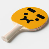 Niedliches, verwirrtes Pouty Face Orange Ping Pong Tischtennis Schläger (Vorderseite)