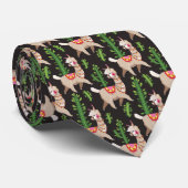Niedliches verziertes Lama-Muster Krawatte (Gerollt)