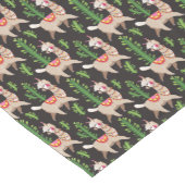 Niedliches verziertes Lama-Muster Kurzer Tischläufer (Ecke)