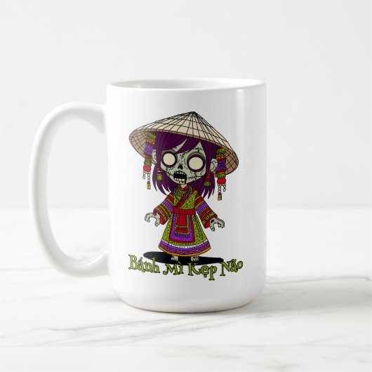 Niedliches vietnamesisches Zombie Kaffeetasse (Links)
