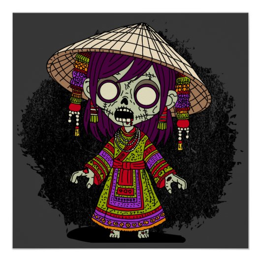 Niedliches vietnamesisches Zombie Poster (Vorderseite)
