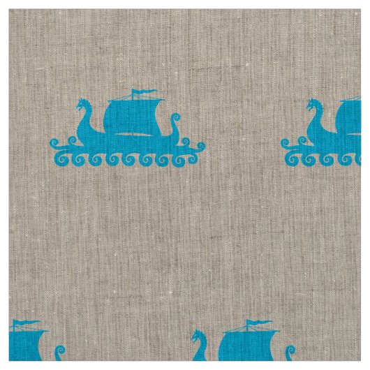 Niedliches Viking Ship Shape Muster Stoff (Muster)