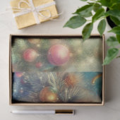 Niedliches Viktorianisches Weihnachtskätzchen und  Seidenpapier (Geschenk)