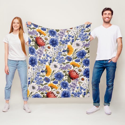 Niedliches Vintag Inspiriert Blumenmuster Fleecedecke (Beispiel)