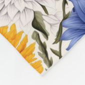 Niedliches Vintag Inspiriert Blumenmuster Fleecedecke (Ecke)