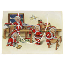 Niedliches Vintages Baby Santa Illustration