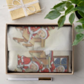 Niedliches Vintages Baby Santa Illustration Seidenpapier (Geschenk)