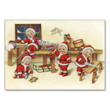 Niedliches Vintages Baby Santa Illustration