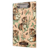 Niedliches Vintages Baby Tiger Muster Klemmbrett (Links)