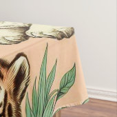 Niedliches Vintages Baby Tiger Muster Tischdecke (Beispiel)