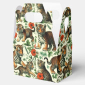 Niedliches Vintages Baby Tiger Nahtlos Geschenkschachtel (Geöffnet)