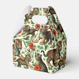 Niedliches Vintages Baby Tiger Nahtlos Geschenkschachtel