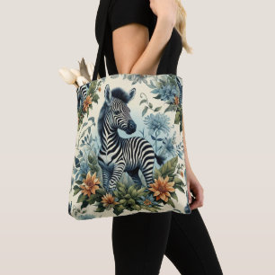 Niedliches Vintages Baby Zebra Watercolor Tasche